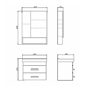 Тумба с раковиной Comforty Никосия 60П 00-00011161 подвесная Белая глянцевая-8