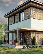 Керамическая плитка Beryoza Ceramica (Береза керамика) Brick house палевый Mix фасадная 7,5х25 см-1