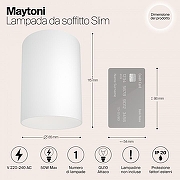 Потолочный светильник Maytoni Ceiling Wall Slim C014CL-01W цвет плафона/подвески Белый, цвет арматуры Белый-5
