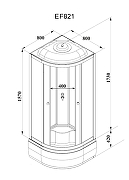 Душевая кабина Parly Tomorrow 80x80 EF821 без гидромассажа-7