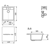 Кухонная мойка Ulgran Classic U-406-344 Ультра-черная-1