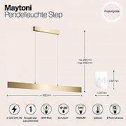 Подвесной светильник Maytoni Pendant Step P010PL-L30G4K Золото-3