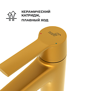 Смеситель для раковины RGW Shower Panels SP-301G 511405301-06 Золото-4
