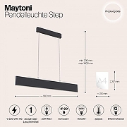Подвесной светильник Maytoni Pendant Step P010PL-L23B Черный-2