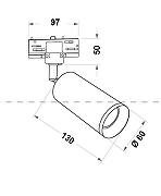 Трековый светильник Maytoni Trinity Focus TR028-3-GU10-W цвет плафона/подвески Белый, цвет арматуры Белый-3