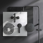 Душевая система AM.PM Sunny F0785C922 Черная матовая-5