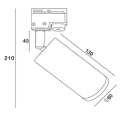 Трековый светильник Maytoni Unity Focus Design TR011-1-GU10-B цвет плафона/подвески Черный, цвет арматуры Черный-7