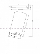 Трековый светильник Maytoni Unity Focus S TR020-1-GU10-B цвет плафона/подвески Черный, цвет арматуры Черный-6