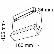 Трековый светильник Maytoni Magnetic track system Basis TR013-2-10W3K-B цвет плафона/подвески Черный, цвет арматуры Черный-2
