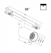 Трековый светильник Maytoni Magnetic track system Focus LED TR032-2-5W4K-M-B цвет плафона/подвески Черный, цвет арматуры Черный-1