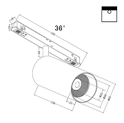 Трековый светильник Maytoni Magnetic track system Focus LED TR032-4-20W3K-M-DS-B цвет плафона/подвески Черный, цвет арматуры Черный-1