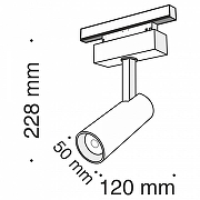 Трековый светильник Maytoni Magnetic track system Focus LED TR019-2-10W3K-B цвет плафона/подвески Черный, цвет арматуры Черный-2