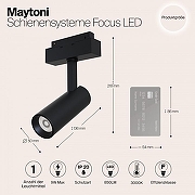 Трековый светильник Maytoni Magnetic track system Focus LED TR019-2-10W3K-B цвет плафона/подвески Черный, цвет арматуры Черный-4