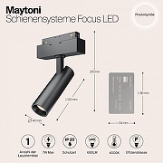 Трековый светильник Maytoni Magnetic track system Focus LED TR019-2-7W4K-B цвет плафона/подвески Черный, цвет арматуры Черный-3