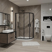 Душевой уголок Niagara Nova 120х80 NG-6821-08 BLACK профиль Черный стекло прозрачное-1