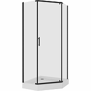 Душевой уголок Niagara Nova 100х100 NG-6834-08 BLACK профиль Черный стекло прозрачное