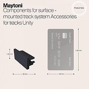 Заглушка Maytoni Single phase track system Accessories for tracks TRA001EC-11B цвет арматуры Черный-1