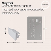 Заглушка Maytoni Single phase track system Accessories for tracks TRA001EC-11W цвет арматуры Белый-1