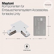 Коннектор L-образный Maytoni Single phase track system Accessories for tracks TRA002CL-11W цвет арматуры Белый-2