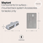 Коннектор прямой Maytoni Single phase track system Accessories for tracks TRA001C-11W цвет арматуры Белый-1