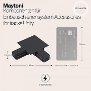 Коннектор L-образный Maytoni Single phase track system Accessories for tracks TRA002CL-11B цвет арматуры Черный-2
