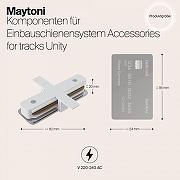 Коннектор прямой Maytoni Single phase track system Accessories for tracks TRA002C-11W цвет арматуры Белый-2
