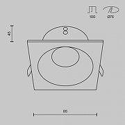 Встраиваемый светильник Maytoni Downlight Zoom DL033-2-01W цвет Белый-8