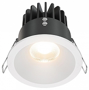 Встраиваемый светильник Maytoni Downlight Zoom DL034-2-L12W цвет плафона/подвески Белый, цвет арматуры Черный