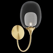 Настенный светильник Maytoni Aura MOD016WL-01BS цвет плафона/подвески Белый, Прозрачный, цвет арматуры Латунь-1