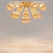 Потолочный светильник Maytoni Modern Bolla MOD133CL-04BS цвет плафона/подвески Оранжевый, цвет арматуры Латунь-3