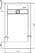 Душевой поддон из искусственного камня STWORKI Эстерсунд 140x80 440673 Белый-10