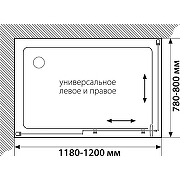 Душевой уголок STWORKI Эстерсунд 120x80 3GW063TTKK000 профиль Черный матовый стекло прозрачное-6