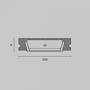 Профиль алюминиевый Maytoni ALM002S-2M накладной Серебро-2