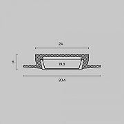 Профиль алюминиевый Maytoni ALM003S-2M встраиваемый Серебро-2