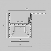 Профиль алюминиевый Maytoni ALM012S-2M для натяжного потолка Серебро-2