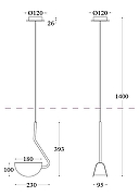 Подвесной светильник Maytoni Moll1s MOD126PL-01B цвет черный-5