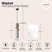 Подвесной светильник Maytoni Palette MOD303PL-01CFL2 цвет черный-6