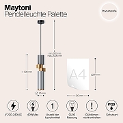 Подвесной светильник Maytoni Palette MOD303PL-01CFL2 цвет черный-19