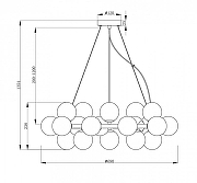 Подвесной светильник Maytoni Dallas MOD548PL-25G цвет плафона/подвески Оранжевый, цвет арматуры Золото-10