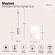 Подвесной светильник Maytoni Dynamics MOD326PL-01W цвет белый-15