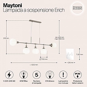 Подвесной светильник Maytoni Er1ch MOD221-PL-05-N цвет никель-3