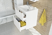 Тумба с раковиной STWORKI Монтре 60 432001 подвесная Белая-2