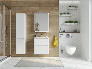 Тумба с раковиной STWORKI Монтре 60 432001 подвесная Белая-3