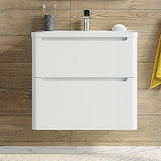 Тумба с раковиной STWORKI Монтре 70 432018 подвесная Белая-1