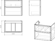 Комплект мебели для ванной STWORKI Монтре 70 432014 подвесной Белый-8