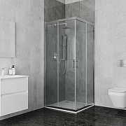 Душевой уголок Ambassador Kingston 80x80 14011119 профиль Хром стекло прозрачное-2
