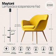 Подвесной светильник Maytoni Fad MOD070PL-L18B3K цвет черный-5