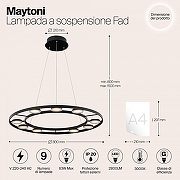 Подвесной светильник Maytoni Fad MOD070PL-L63B3K цвет черный-5