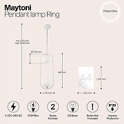 Подвесной светильник Maytoni Modern Ring MOD013PL-02W цвет белый-4