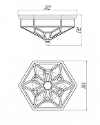 Потолочный светильник Maytoni Ze1l H356-CL-03-BZ цвет плафона/подвески Прозрачный, цвет арматуры Бронза-3